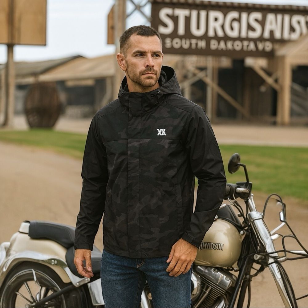 New DIXXON Men's Black Camo Tech Jacket L